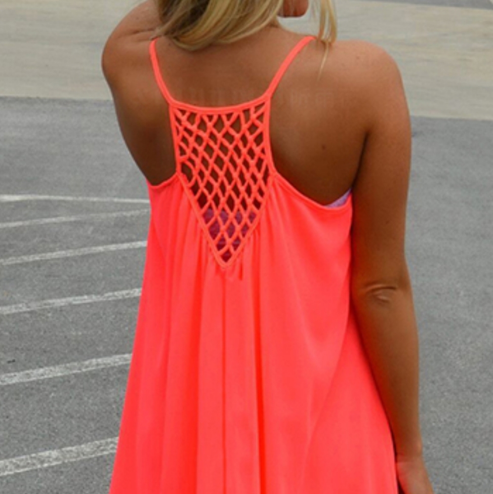 Coral color dress